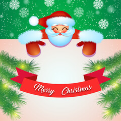 Christmas banner, label, postcard, label.