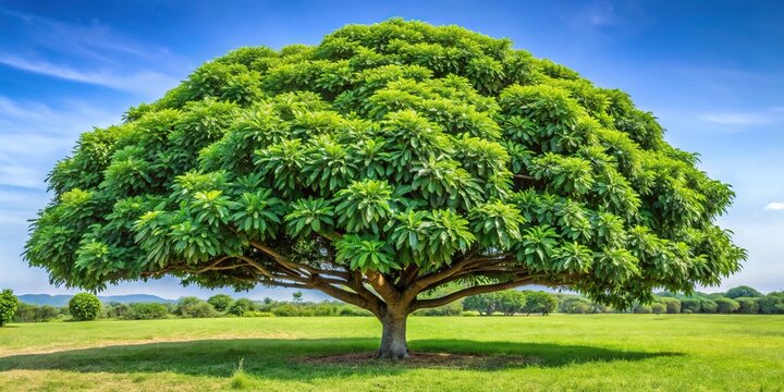 Poisonous sea mango tree with tilted angle