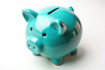 Piggy bank on white background