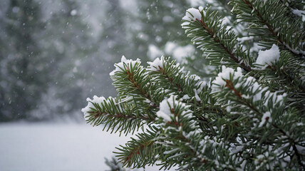 snow covered fir tree