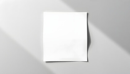 Naklejka premium Blank sheets of paper on grey background isolated with white highlights, png