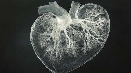 Human Heart Anatomy X-Ray.