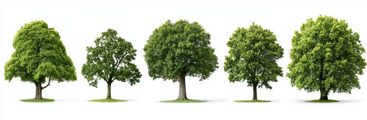Obraz premium Isolated maple trees on a white background