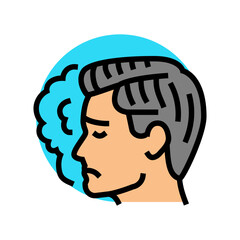 depression man disease color icon vector. depression man disease sign. isolated symbol illustration