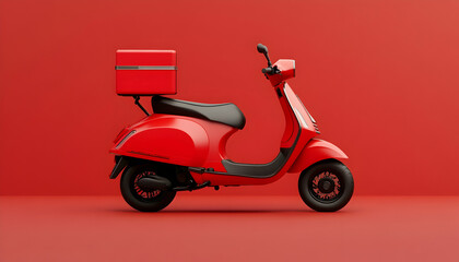 Fototapeta premium Delivery Scooter for Branding Mockup