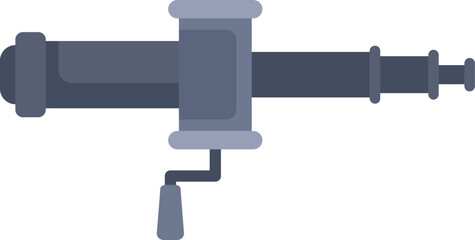 Fishing rod reel is being displayed with its handle and spool for winding fishing line