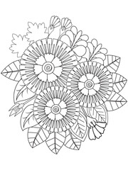 Flowers Coloring Pages For Adules