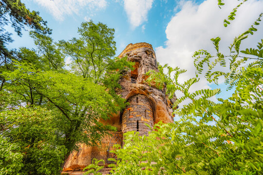 Ruins of the castle Jestrebi, region Ceska Lipa, Czech Republic.