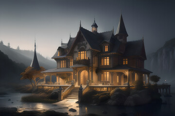 Obraz premium castle in the night