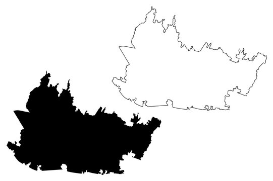 Bandung City (Republic of Indonesia, Java island) map vector illustration, scribble sketch City of Bandung map