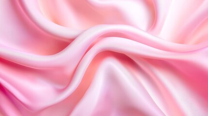 Obraz premium Gentle waves of silk-like fabric flowing in the wind, fabric waves, luxurious texture