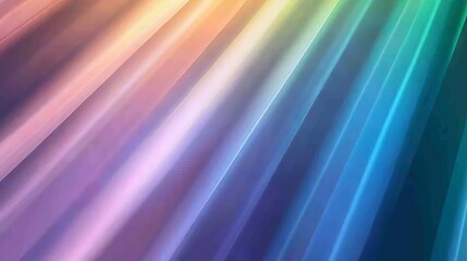 Fototapeta premium Bright, rainbow-colored beams of light scattering in all directions, rainbow light, prismatic effect