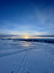 landscape with snow and sky