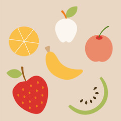 seamless pattern with fruits