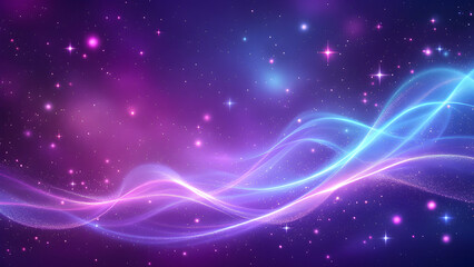 Obraz premium Ethereal Wave Patterns in Vibrant Cosmic Background