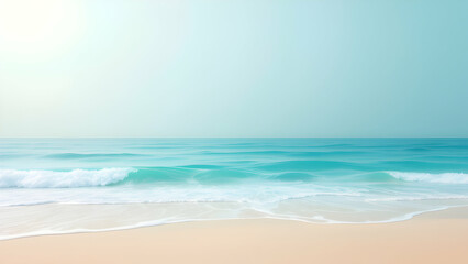 Obraz premium Serene Ocean Waves at Tranquil Beach Shore