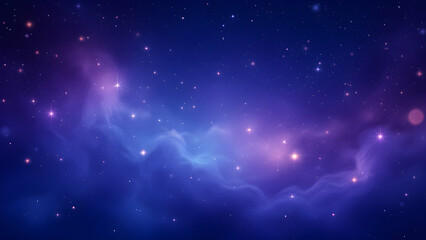 Naklejka premium Ethereal Cosmic Landscape of Stars and Nebulae