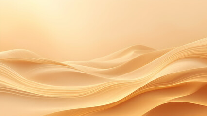 Serene Golden Landscape with Soft Flowing Waves