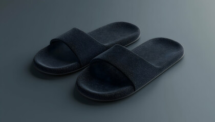 Pair of Comfortable Slippers Mockup  