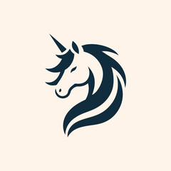 Unicorn logo icon vector illustration 4