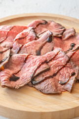 Sliced roast beef