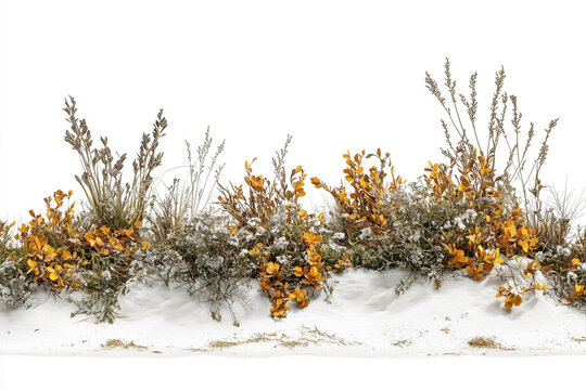 A high-resolution image of a natural arrangement featuring dried wildflowers, grasses, and foliage.