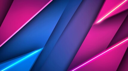 Intersecting lines forming geometric patterns with a neon glow, neon geometry, digital sharpness