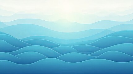 A seA serene view of textured ocean waves under a clear sky depicting shades of blue and white, creating a calming coastal atmosphere