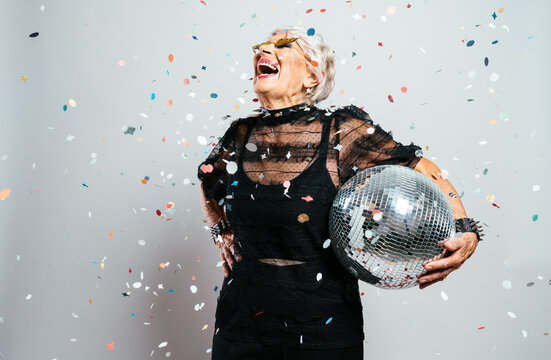 image of a beautiful and elegant old woman