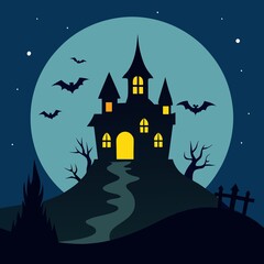 Night Hunted Scary Hallween Design