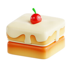 PNG 3D napoleon cake illustration isolated on a white background