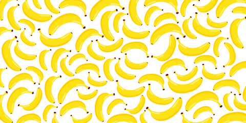 Tło w banany. Dekoracyjny nadruk.  © EmBer_graphic