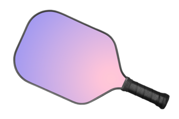 Mock up multi-colored pickleball racket.