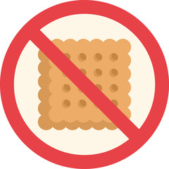 No cookie sign representing dietary restrictions, healthy lifestyle choices, and avoiding sugary snacks