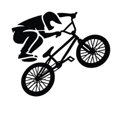 Obraz premium BMX Stunt Silhouette