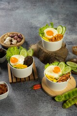 rice bowl lunch box topping chicken home made
