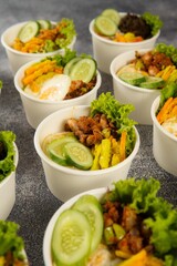 rice bowl lunch box topping chicken home made