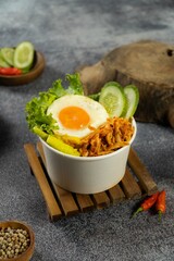 rice bowl lunch box topping chicken home made