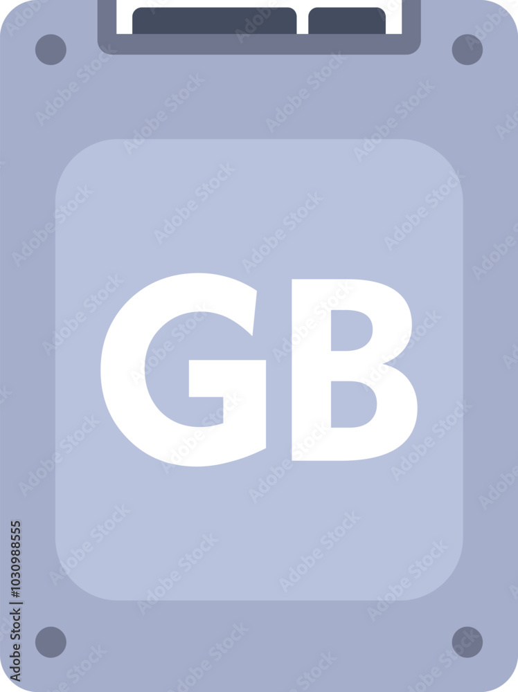 Poster this icon of a solid state drive is perfect for use in any project related to computers and technolo