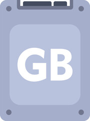 This icon of a solid state drive is perfect for use in any project related to computers and technology
