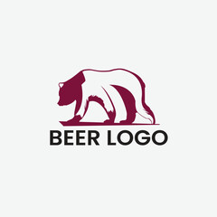 Minimal Beer logo design for business website