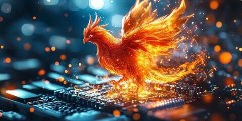 Obraz premium Rising from the ashes: the phoenix of data recovery 