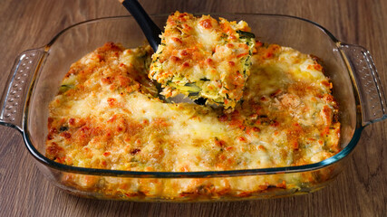 Cheesy Baked Zucchini Casserole with Crispy Top