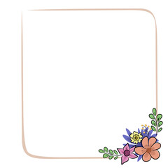 Obraz premium frame with flowers