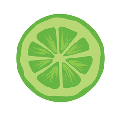 Cucumber slice cross section with seeds, flat color vector icon. Ideal for food applications and websites, showcasing fresh produce.