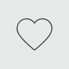 Heart icon  isolated on white background. Vector illustration
