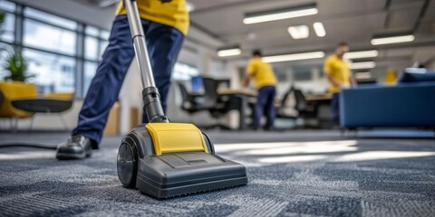 Professional janitorial services ensure a clean and healthy office setting.
