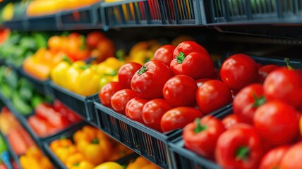 Analyze the benefits of investing in consumer staples, copy space for text, focus cover all object, deep dept of field