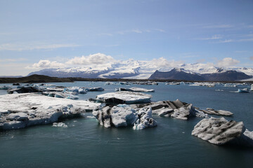 Landschaftsbild auf Island, Jokulsarlon, Gletschersee