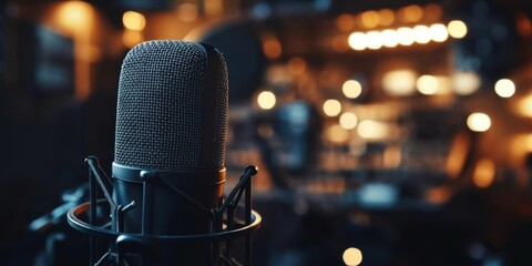 Capturing sound: the role of a microphone in a recording studio.